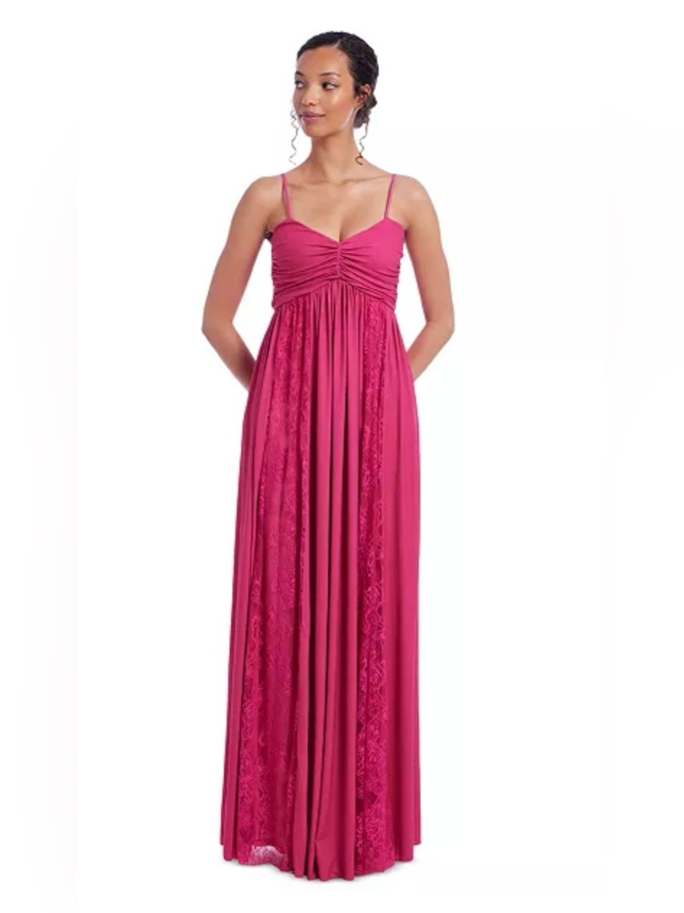 Badgley Mishka Women's Lace-Trim Gown